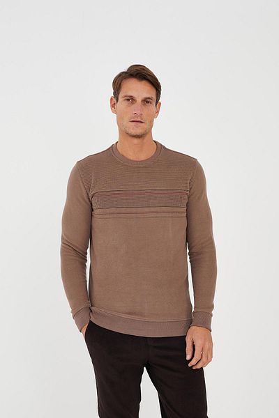 Maccali Men's Ecosoft Comfort Basic Long Winter Mink Sweatshirt