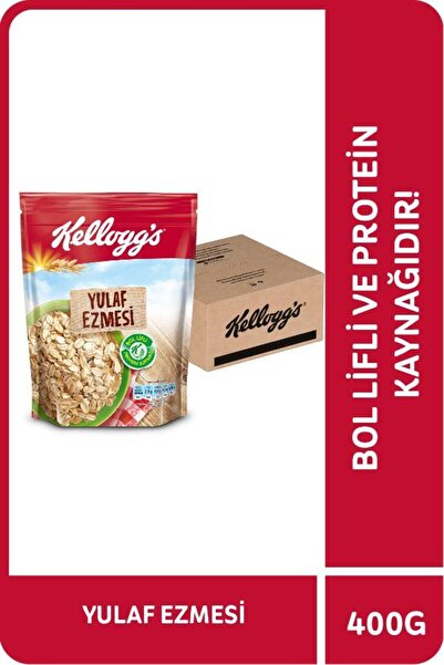 Kellogg's Yulaf Ezmesi 400 gr X 10 Adet, %100 Yulaf Ezmesi, Lif Ve Protein Ka...