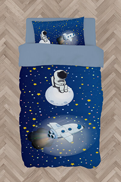 BAMBAŞKA MODA Astronaut and Spacex Patterned Baby and Kids Bedding Set - Bmn-...