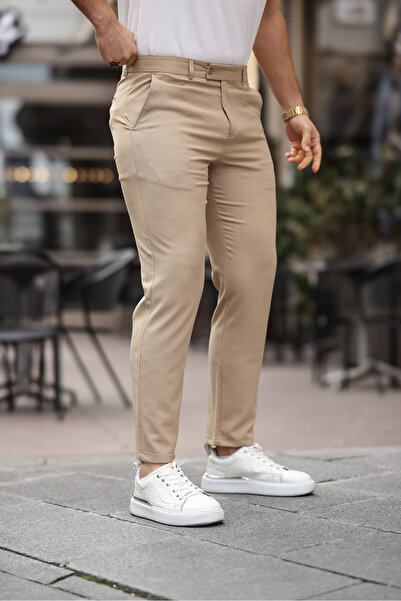 Mero Life Erkek Taş Kaliteli Esnek Likralı Bilek Boy Kumaş Pantolon