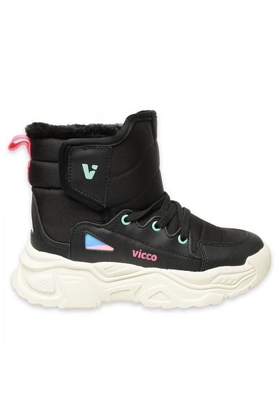 Vicco 943.F24K.466 Μαύρες άνετες ελαφριές μπότες για κορίτσια