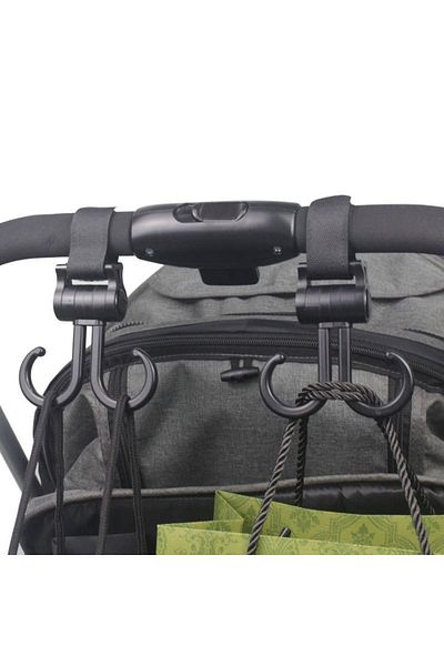 Buffer ®   Velcro Goods Carrying Apparatus 360 Degree Rotatable Plastic Hook Compatible for Baby Stroller