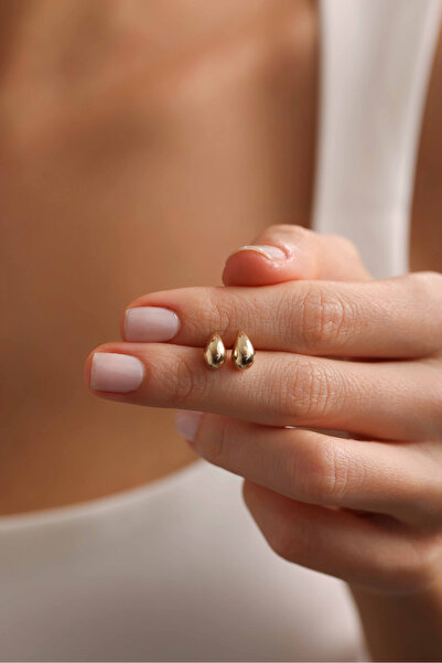 Bayar Gold 14 Ayar Altın Mini Damla Küpe