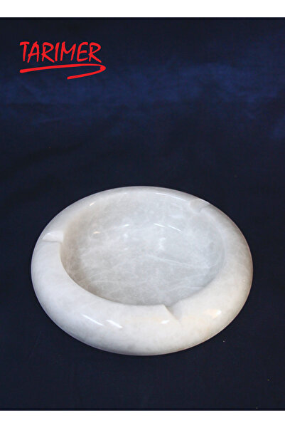 TARIMER Gerçek Beyaz Mermer Kül Tablası/Küllük