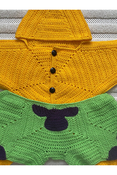 luzweel El Örgüsü Süngerbob & Patrick Yıldız Bebek Tulum ve Şort Seti - Şirin ve Renkli