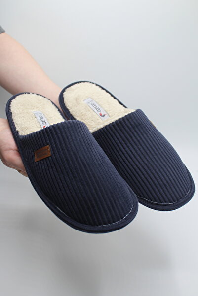 fluffy Чоловічі тихі та нековзні тапочки з підошвою - теплі сезонні тапочки з кантом з оксамиту