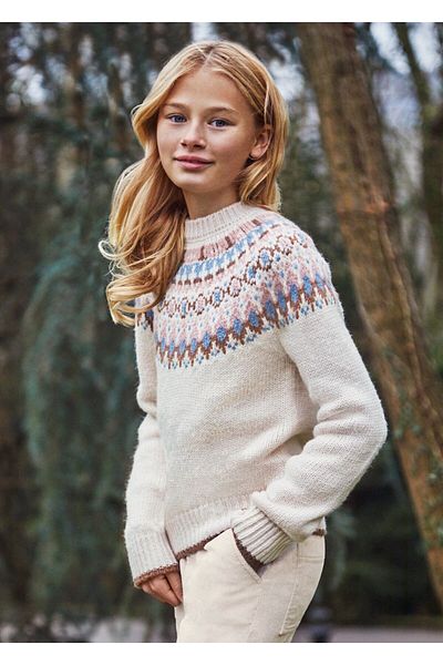 MAYORAL Pulover crem modelat cu guler pentru fete