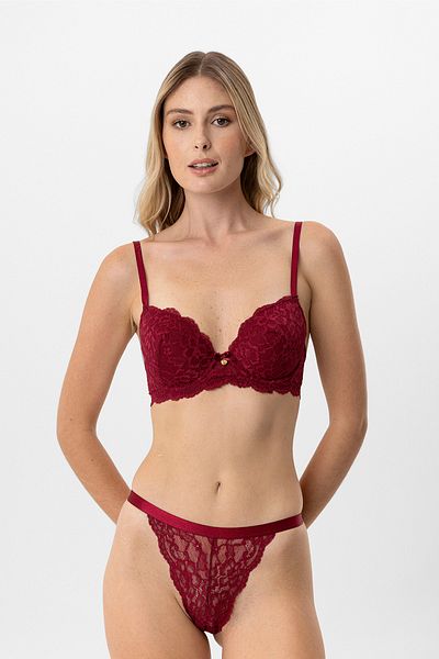Pierre Cardin 4902 Empty Covered Back Lace Detailed Bra Set