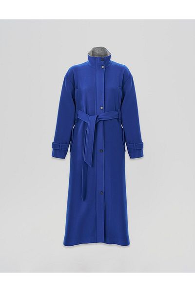 Kayra Παλτό Saks Cashmere - Όρθιος γιακάς και εκτός ώμου