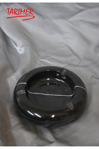 TARIMER Gerçek Siyah Mermer Kül Tablası/Küllük