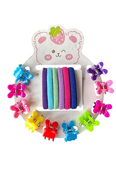 TAKIŞTIR Mixed Color Peg and Towel Buckle Set