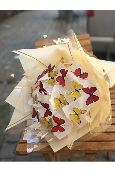 Acilbirbuket Kelebek buketi led ışıklı Sudembuketevi