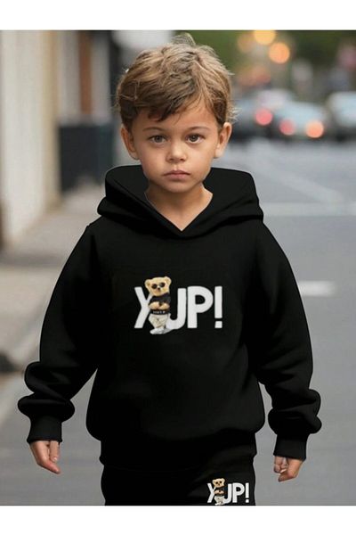 Merry Store Seasonal Printed Unisex Children's Hoodie and Kangaroo Pocket Set