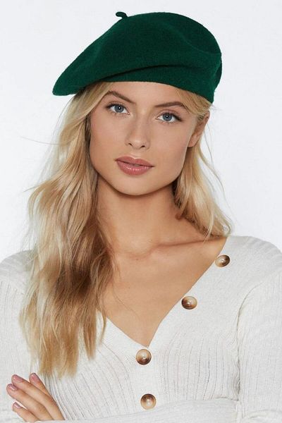 Mathilda Aksesuar French Painter Austrian Wool Felt Beret