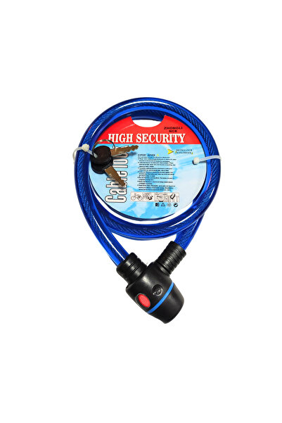 virajx Bisiklet Motor Kilidi Halatlı Kalın Anahtarlı Kilit 15 X 1000 Sağlam V...