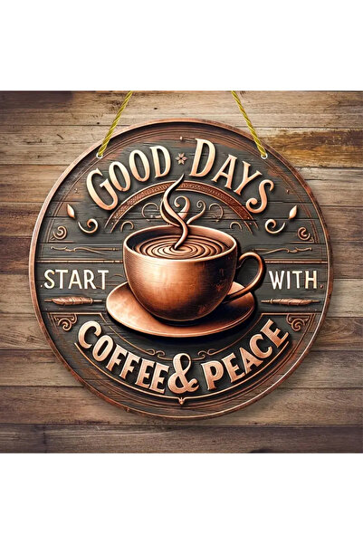 Dekor Vagonu القهوة الخشبية وديكور السلام |   زخرفة الجدار | زخرفة الباب