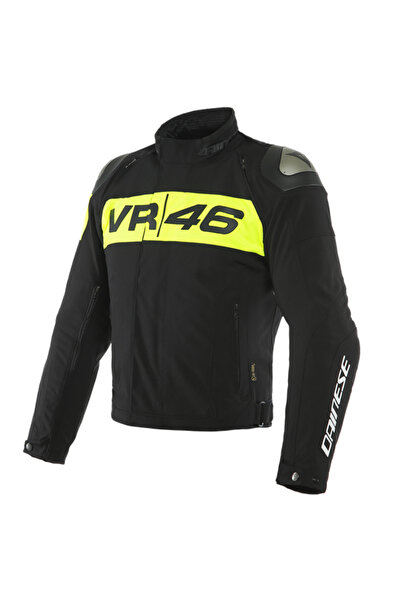 Dainese معطف VR46 Podium Black Fluo Yellow D-Dry