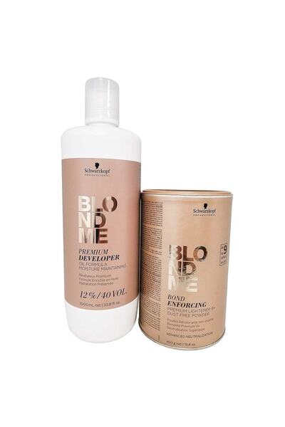 BLONDME Premium Lift+9 Açıcı 450 G + Oksidan %12 40 Volume 1000 ml
