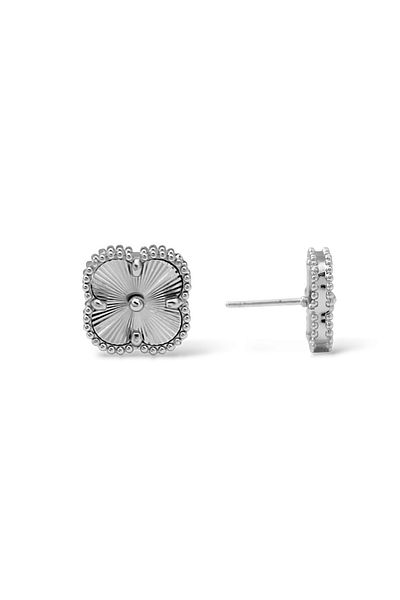 Çlk Accessories Steel Laser Cut Clover Earrings