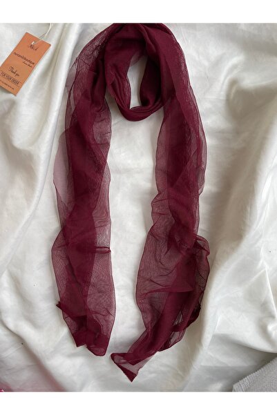 Nurcanilirboutique Bordo tül fular