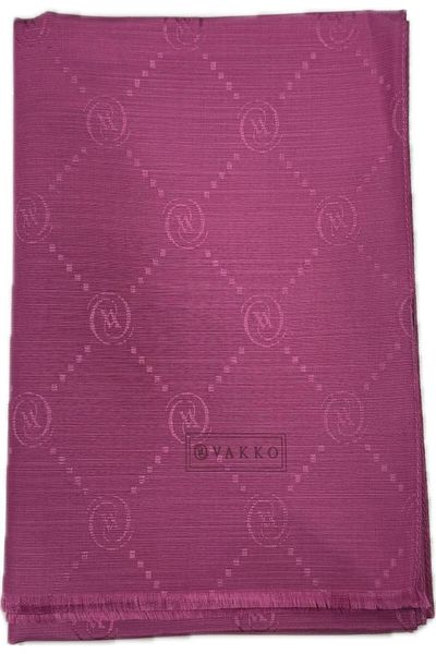 Vakko Σάλι Μονόγραμμα Βαμβακερό Μεταξωτό 40753-φούξια