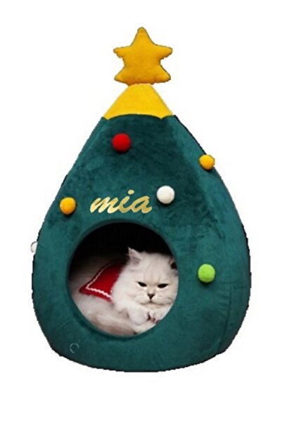 doyapet noel çam ağacı modeli yeni sezon kedi evi yatağı özel tasarımlı