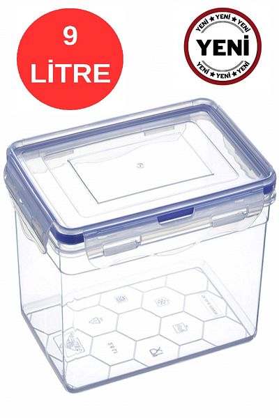 DEEMBRO Large Size 9 Lt Leakproof Sealed Silicone Vacuum Storage Container Box Airtight 29*21*18.5 cm