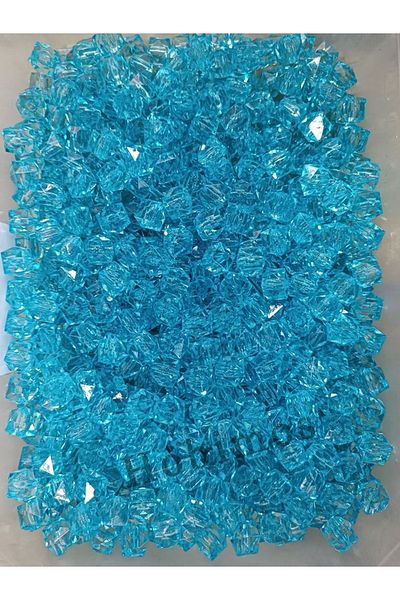 Hobimos 500Pcs 12 mm Turquoise Acrylic Cube Bag Jewelry Beads