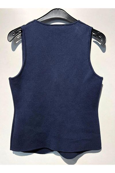 Dilvin 60294 Women's Crew Neck Buttoned Knitwear Vest