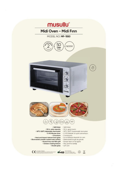 Musullu Midi Fırın 50 litre