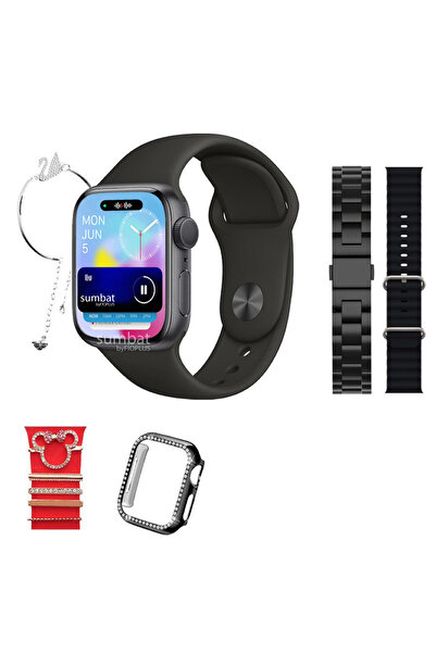SUMBAT Kadın Akıllı Saat Smart Watch G9 Mini Kolye Koruyucu Hediyeli Ios ve A...