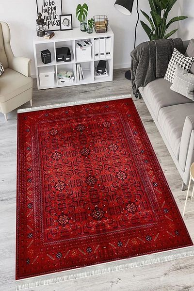DERWARDEIN Digital Printing Washable Non-Slip Base Living Room Carpet Thin (Slim)