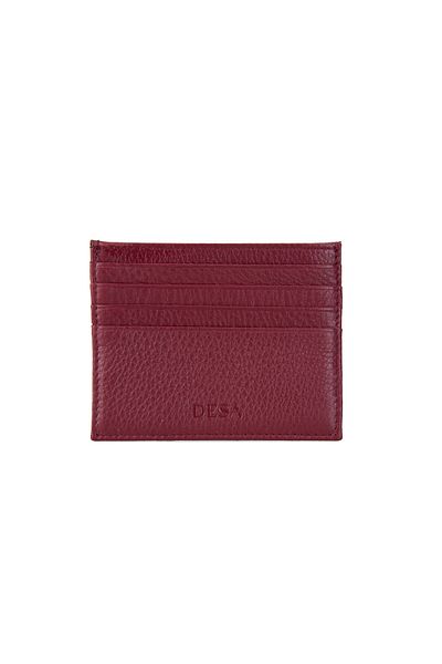 Desa Reyna Burgundy Leather Card Holder