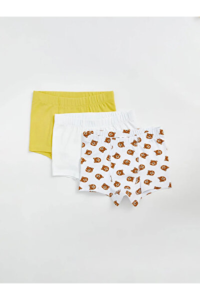 LC Waikiki LCW baby Ekru Beli Lastikli Erkek Bebek Boxer 3'lü İMREX GLOBAL