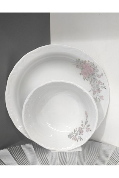 Porland Porcelain Dream 12-Piece Plate Set for 6 People (Plate Bowl)