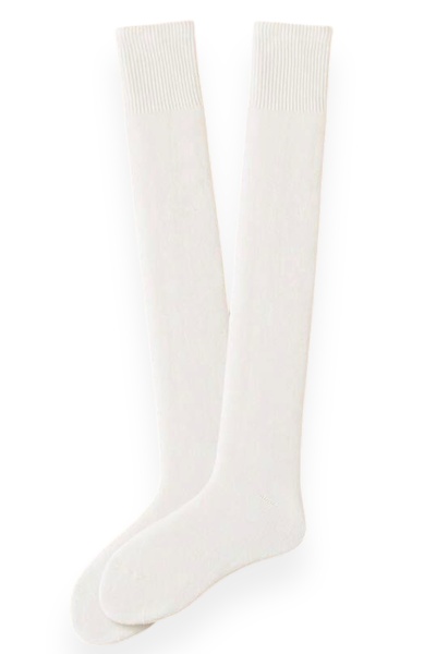 Nitesheys Χειμερινές κάλτσες από φυσικό μαλλί, γυναικείες, εκρού λευκές, εξαιρετικά μακριές κάλτσες πάνω από το γόνατο, κάλτσες για μπότες