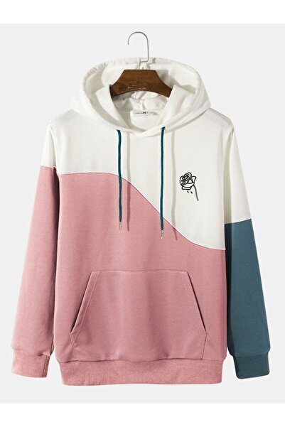 VESTIR BIEN Gül Baskılı 3 İplik Altı Polarlı Sweatshirt