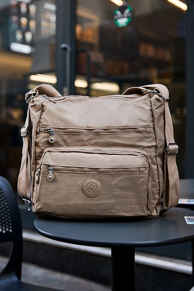 YOGII Sebe Model Seven-Eye Adjustable Strap Crinkle Αδιάβροχο γυναικείο σακίδιο ώμου και πλάτης