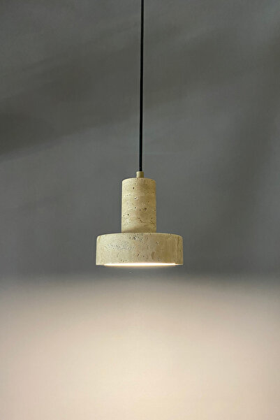 Fivorno Aydınlatma Mermer Traverten Tekli Led Sarkıt Aydınlatma