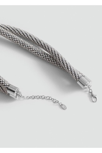 MANGO Woman Çift kristal kolye