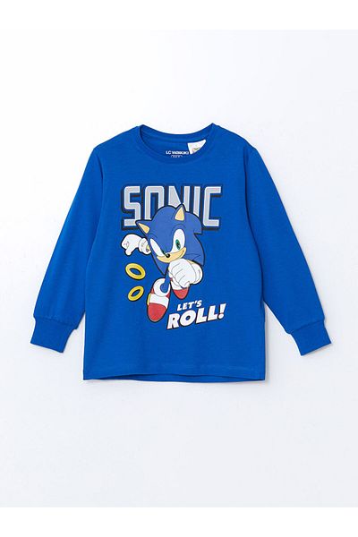 LC Waikiki Lcw Kids Crew Neck Sonic Printed Boys' Pajamas Set