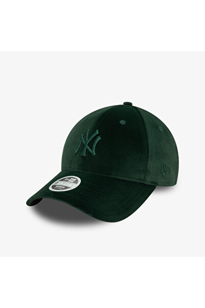 NEW ERA قبعة نيويورك يانكيز ميدي فيلور مخملية نسائية باللون الأخضر