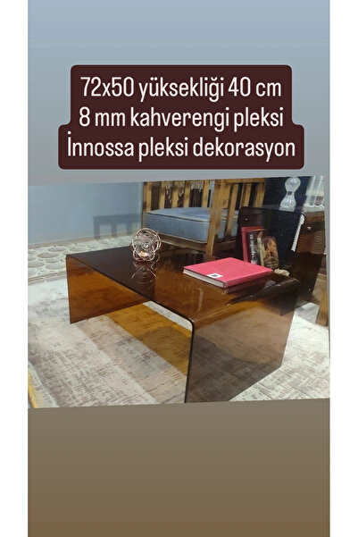 innossa pleksi dekorasyon 8 mm kahverengi pleksi u model orta sehpa
