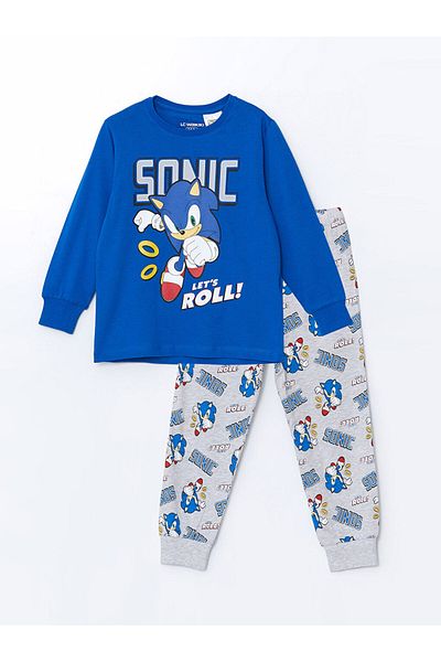 LC Waikiki Lcw Kids Crew Neck Sonic Printed Boys' Pajamas Set