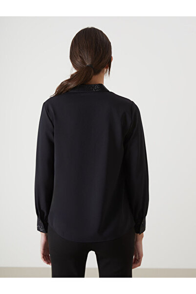 LC Waikiki Black Stone Detailed Aerobin Women's Shirt