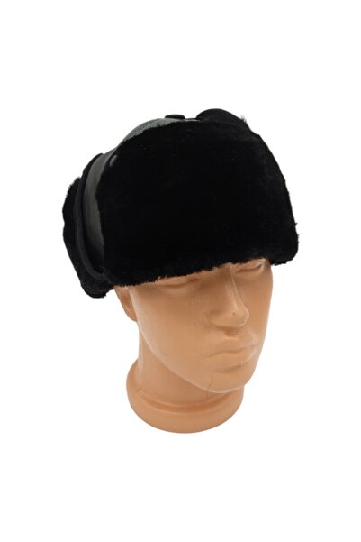 AbbasShop Gerçek Deri Kışlık pilot Şapka Hakiki Deri İçi Kürklü Outdoor Şapka