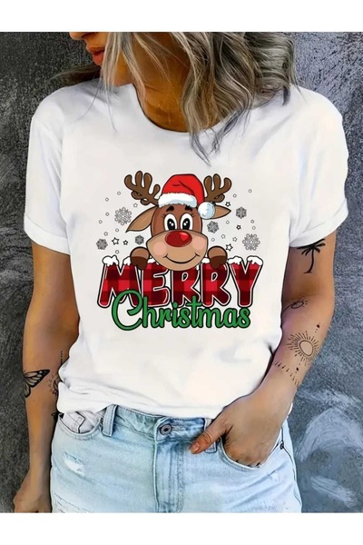 PERISENSE Women Men New Year Happy New Year T-Shirt Christmas Christmas Print...