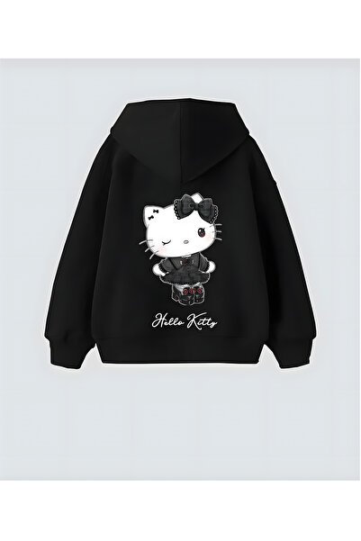 Aesthia Hanorac cu glugă unisex cu glugă Gothic Hello Kity Design