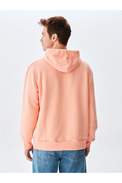 Ltb Basıc Kapüşonlu Turuncu Sweatshırt