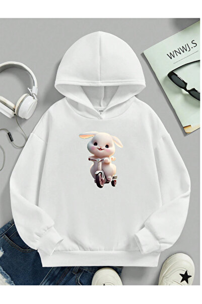 YUNAYT Dječja majica sa kapuljačom i printom